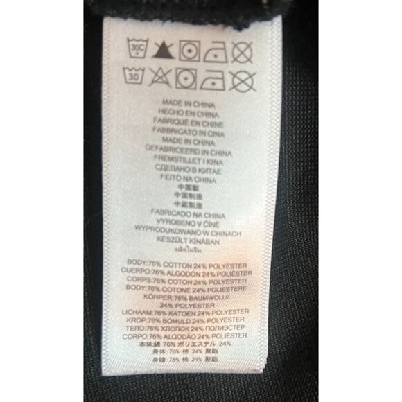 Michael Kors M Black Velour full zip Kangaroo Pockets Drawstring High Collar - Picture 9 of 16